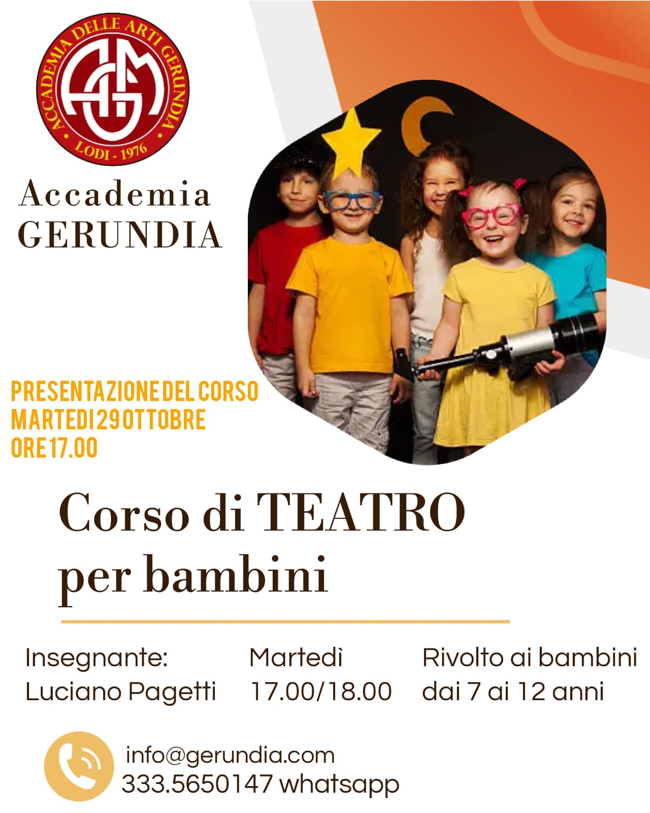 corso teatro bambini gerundia 2024